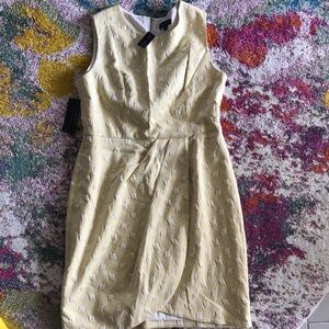 The Limited Yellow Jacquard Dress